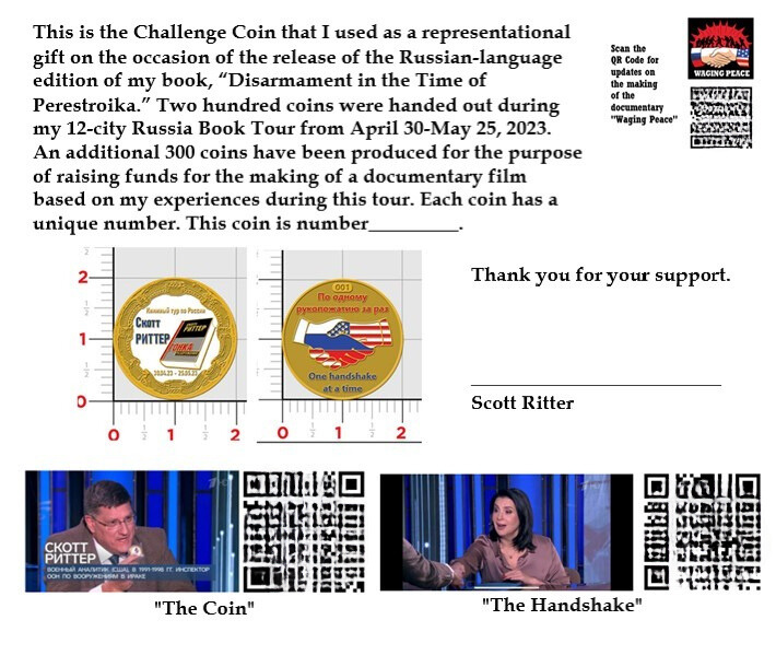 Scott Ritter Challenge Coin